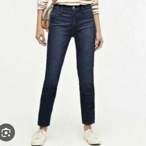 J.crew Vinage slim straight 9” high rise dark wash jeans 27petite